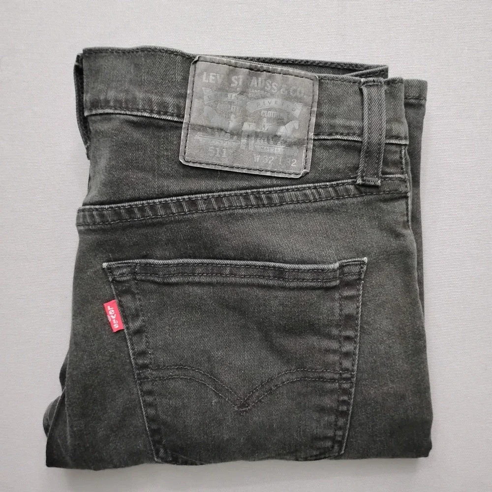Levis 511 Slim Fit Mens Black Denim Jeans W32 L32 04511-2694